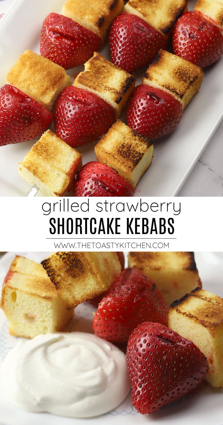 Grilled strawberry shortcake kebabs recipe.