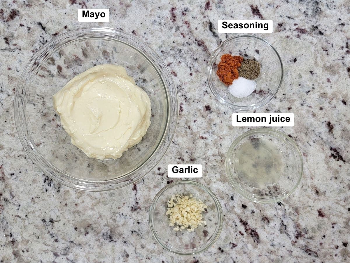 Ingredients on a counter top.