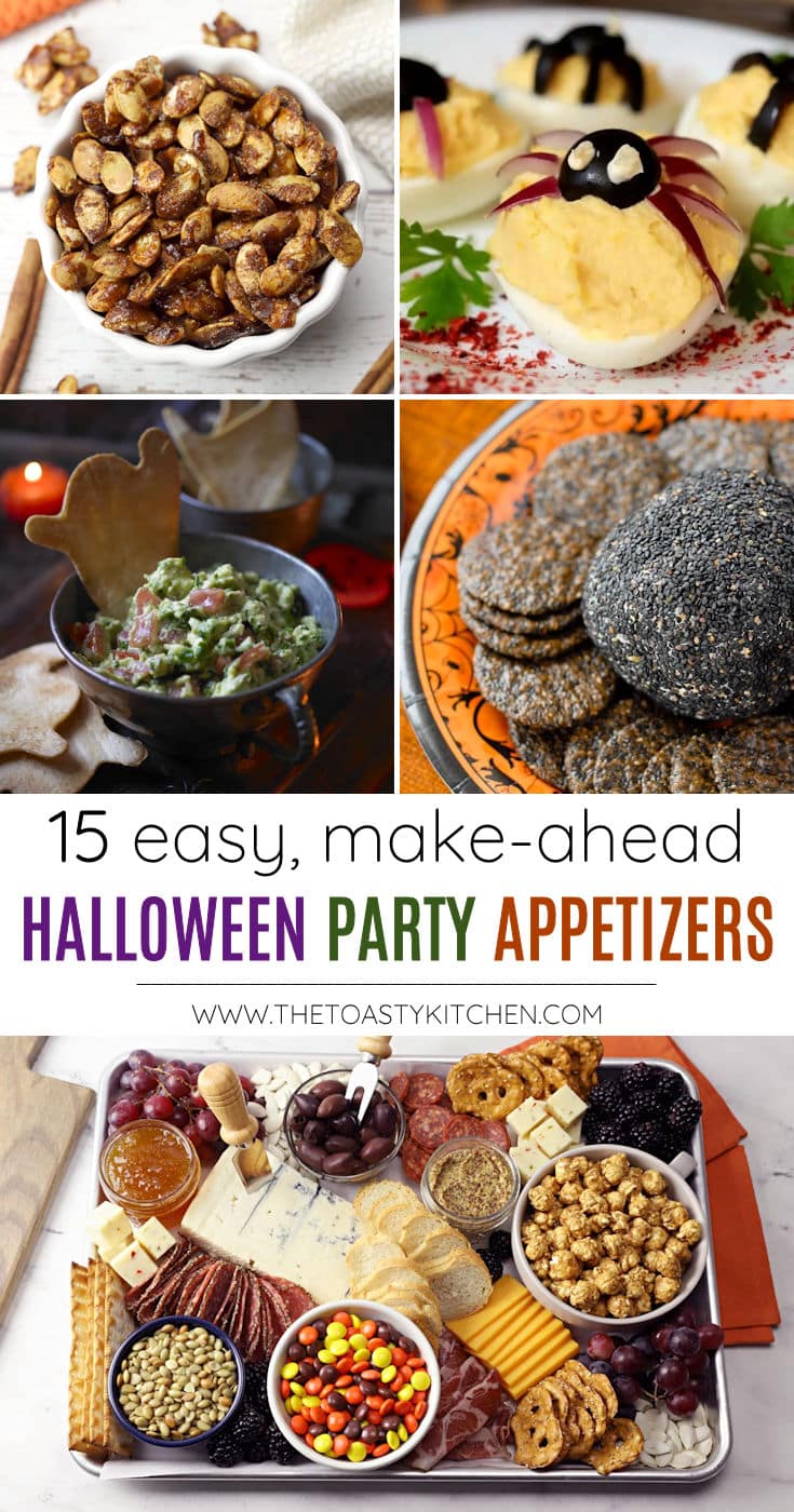 15 make-ahead Halloween party appetizers recipe roundup.