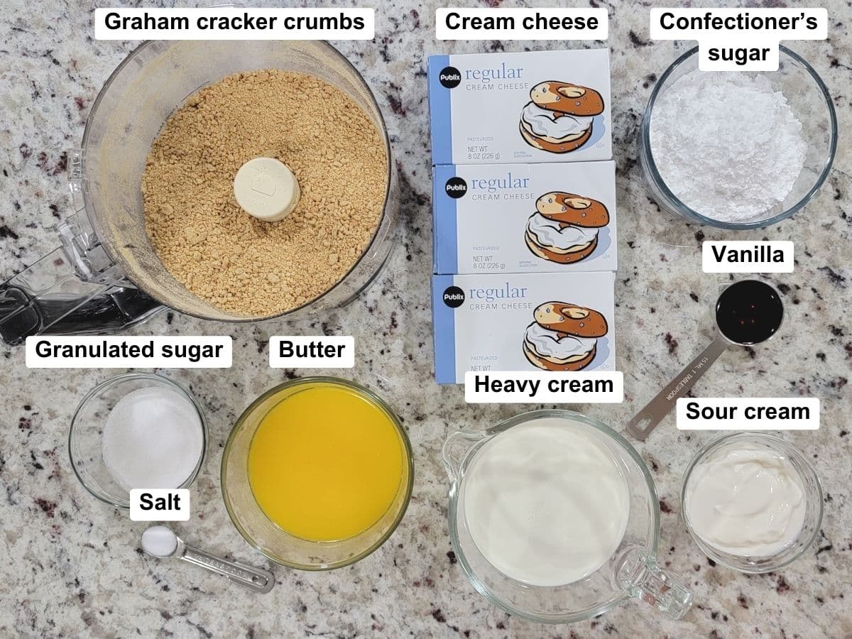 Ingredients on a counter top.