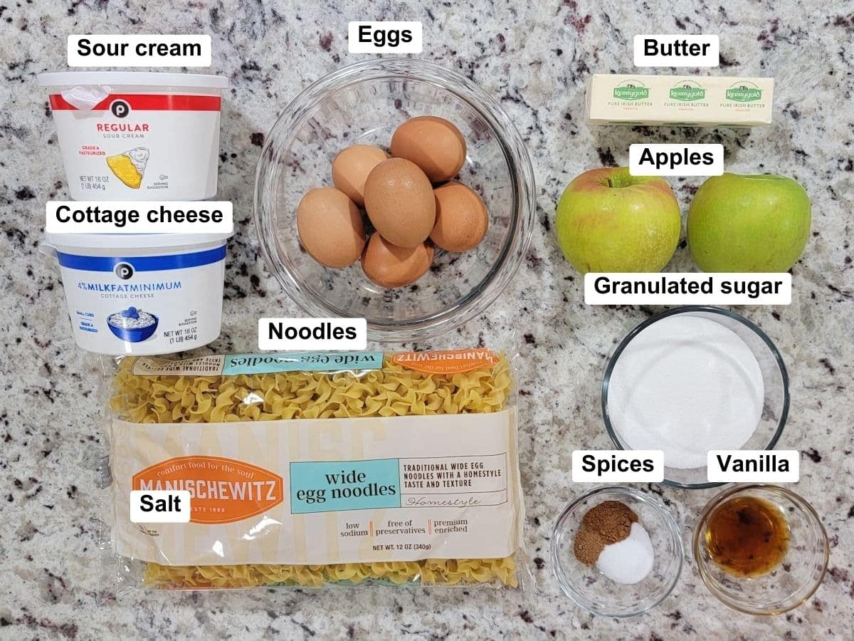 Ingredients on a counter top.
