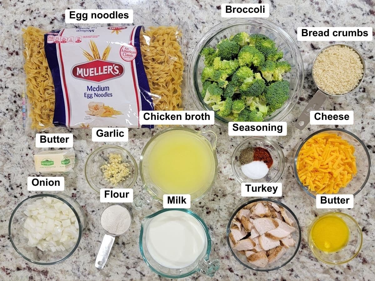 Ingredients on a counter top.