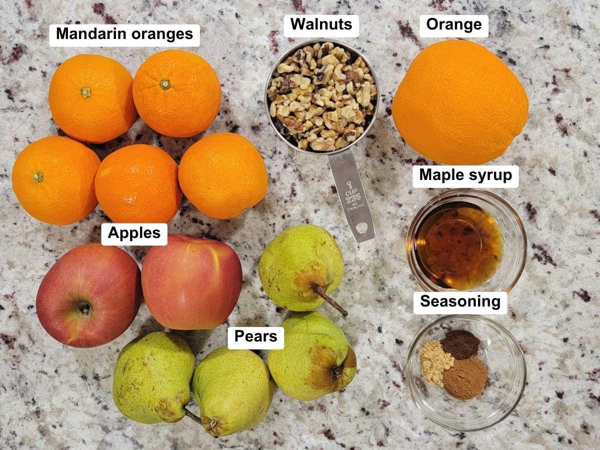 Ingredients on a counter top.