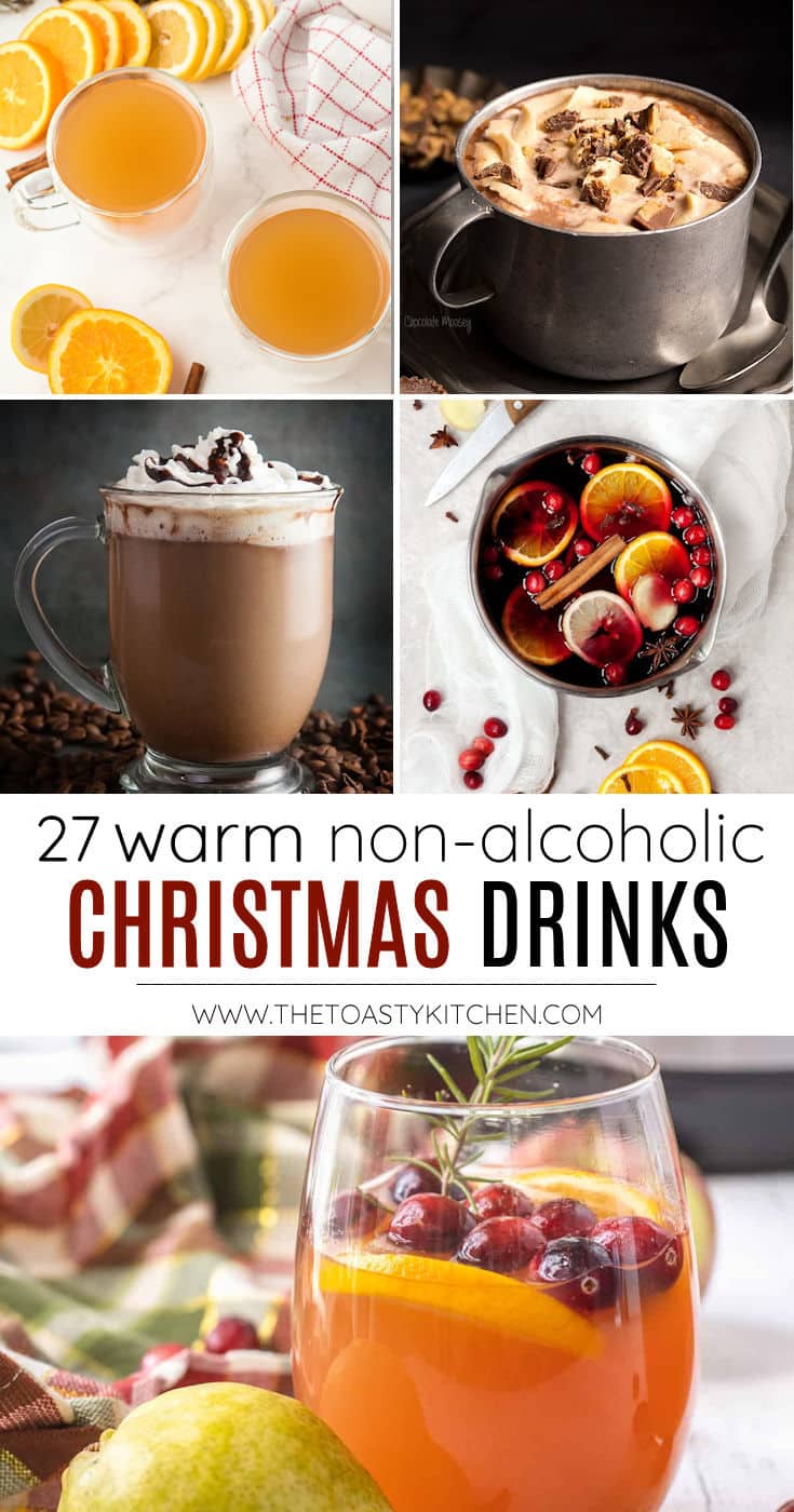 Warm non-alcoholic Christmas drinks recipe roundup.