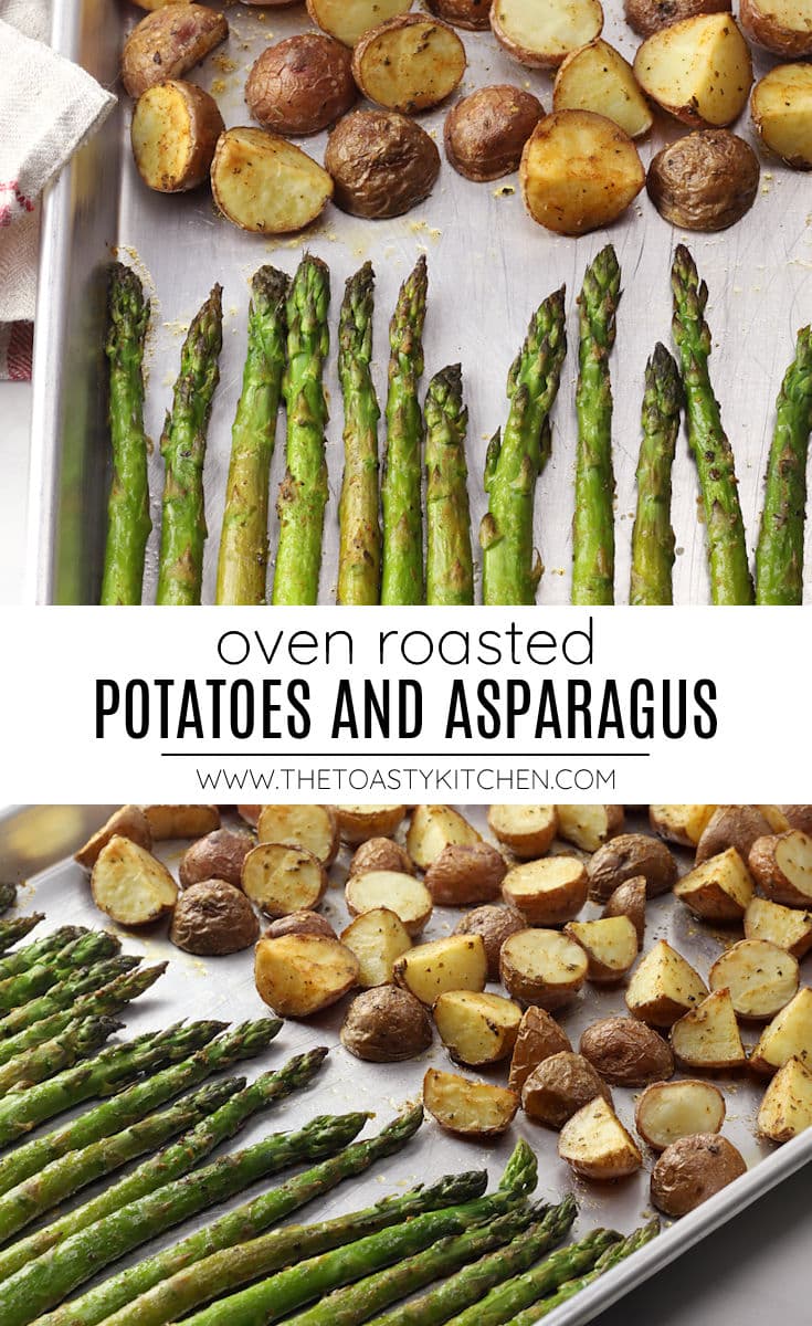 Roasted potatoes and asparagus recipe.