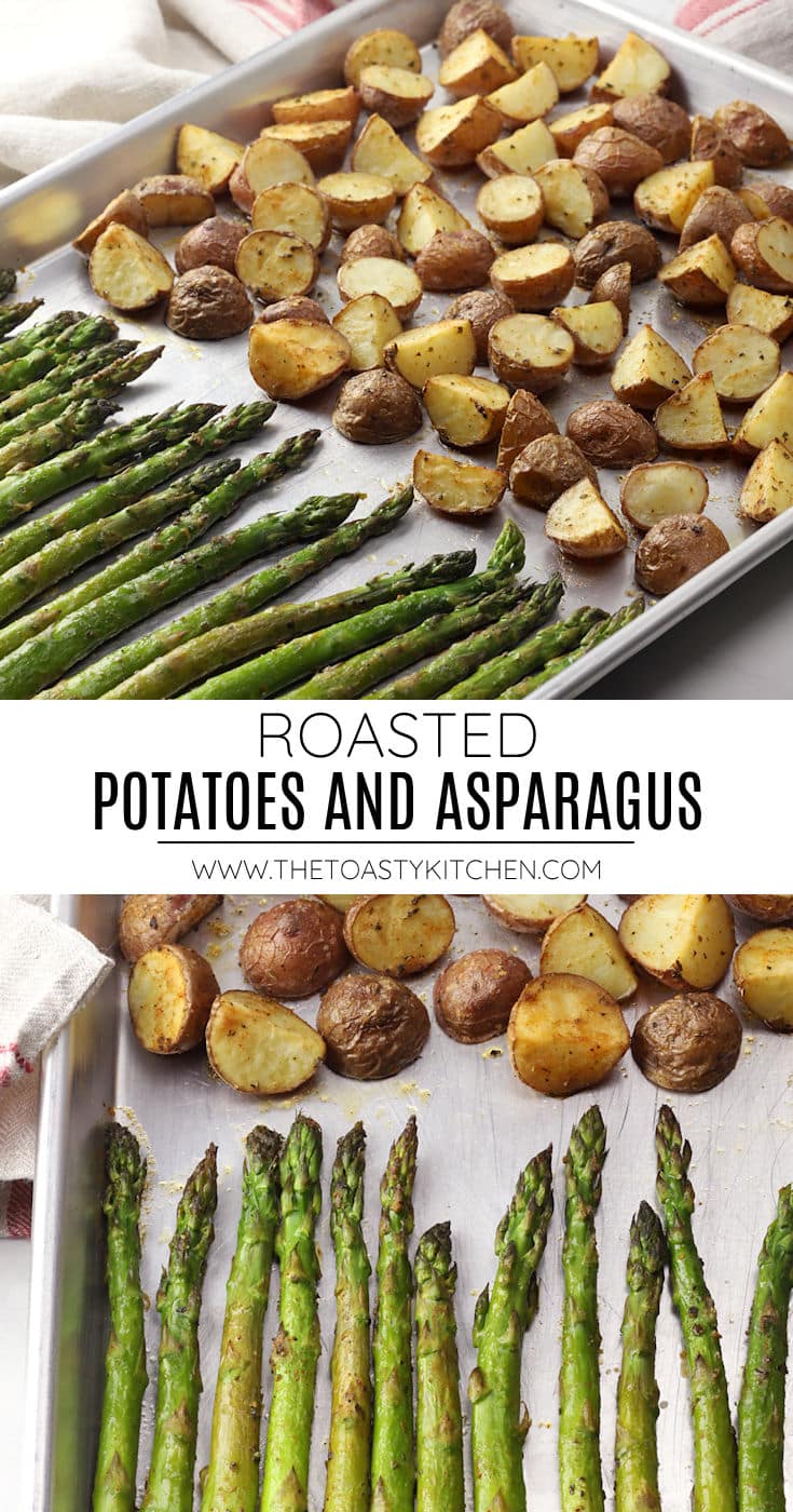 Roasted potatoes and asparagus recipe.
