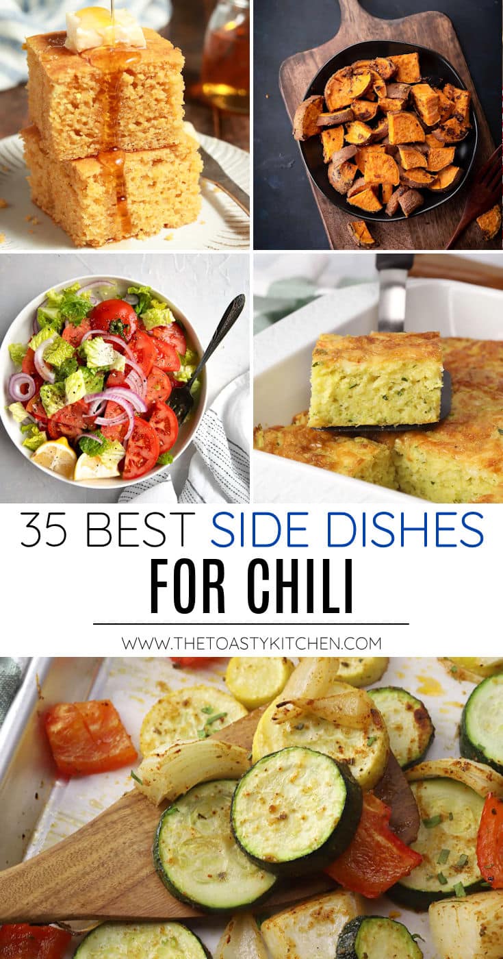 Side dishes for chili collage.