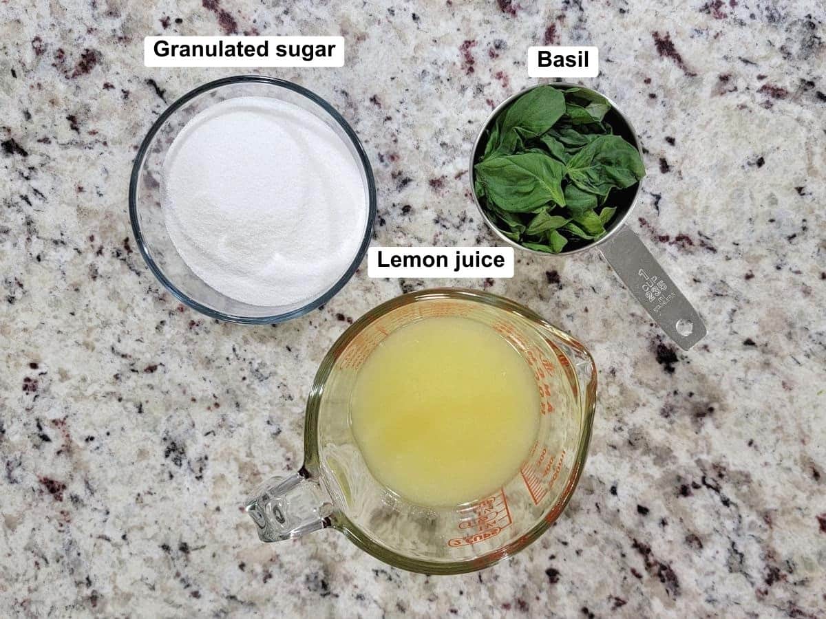 Ingredients on a counter top.