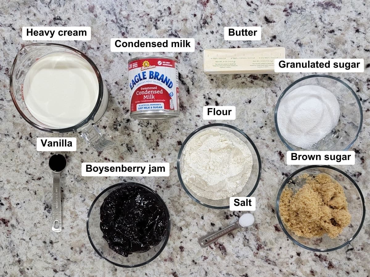 Ingredients on a counter top.