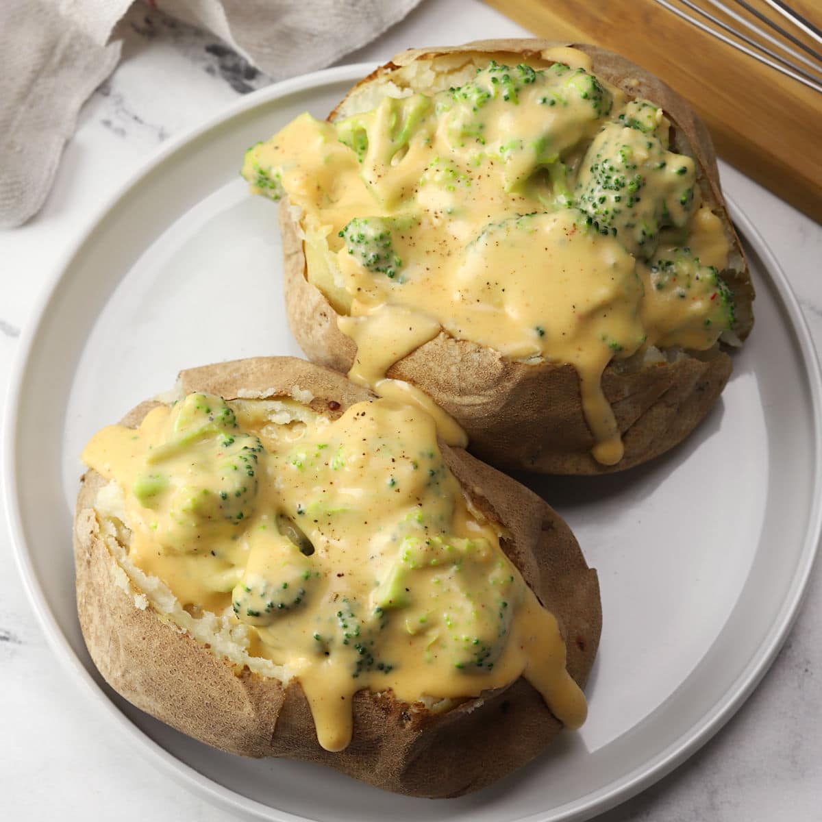 Broccoli Cheese Baked Potatoes - The Toasty Kitchen