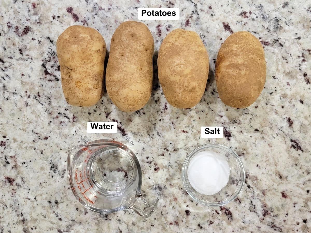 Ingredients on a counter top.