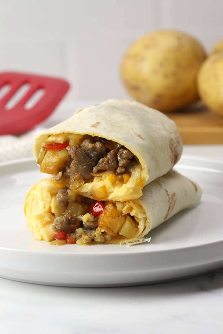 Breakfast Burritos with Potatoes - The Toasty Kitchen