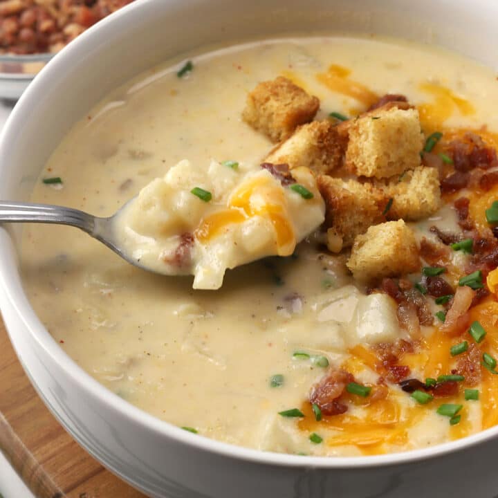 Crock Pot Potato Soup - The Toasty Kitchen