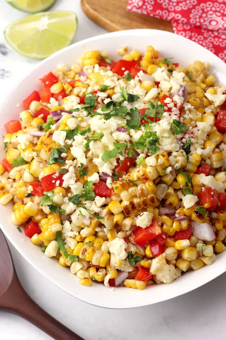 Grilled Street Corn Salad - The Toasty Kitchen