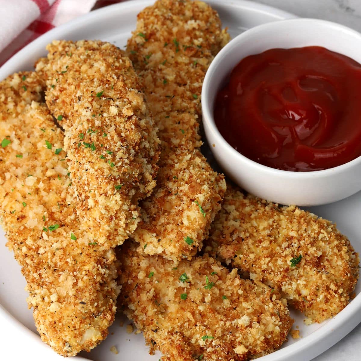 Baked Parmesan Chicken Tenders - The Toasty Kitchen