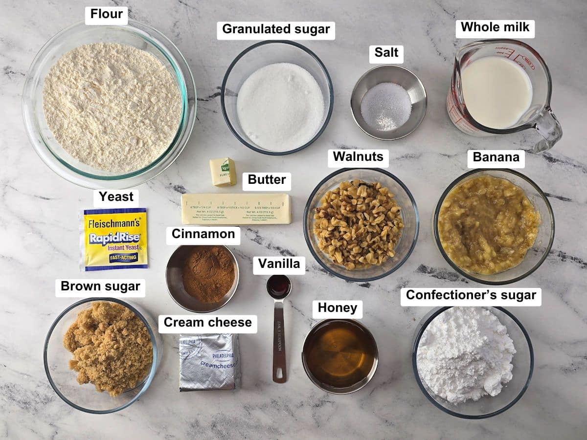 Ingredients on a counter top.