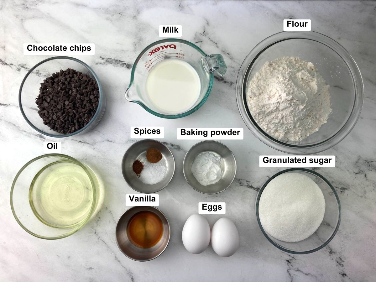 Ingredients on a counter top.