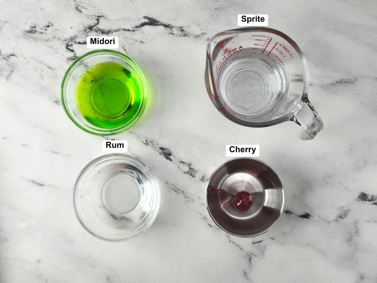 Ingredients on a counter top.