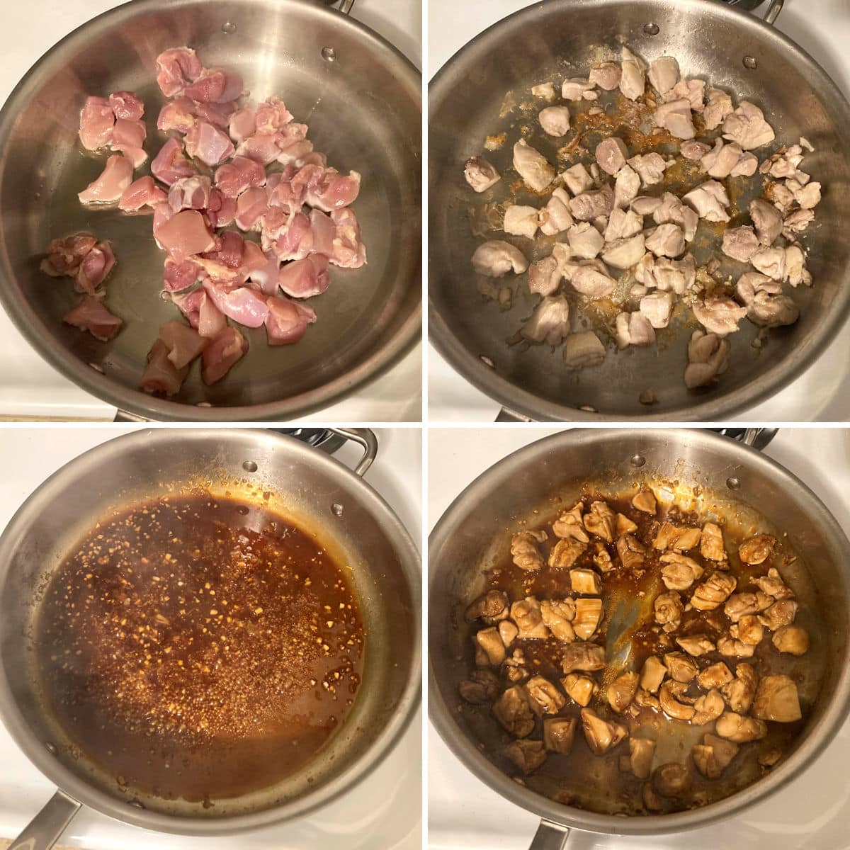 Making chicken teriyaki bowls.