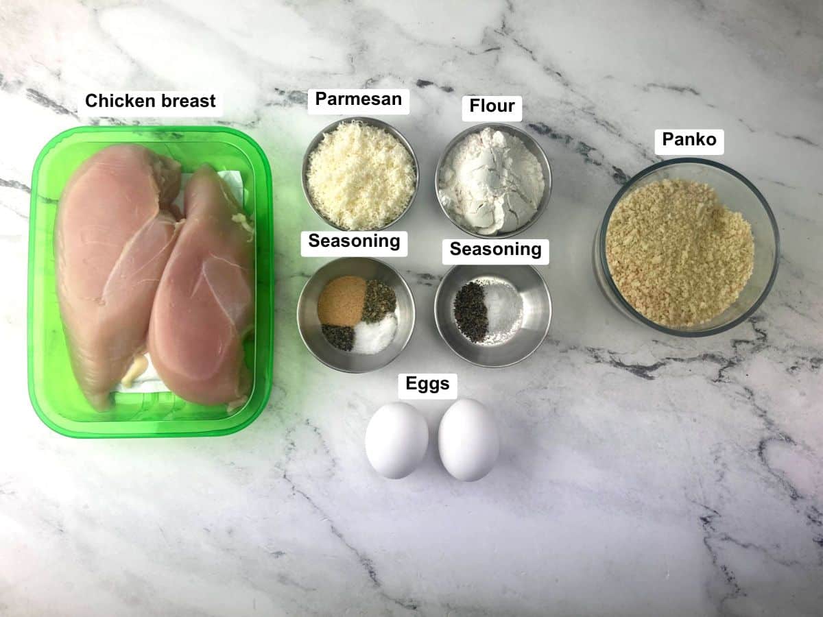 Ingredients on a counter top.