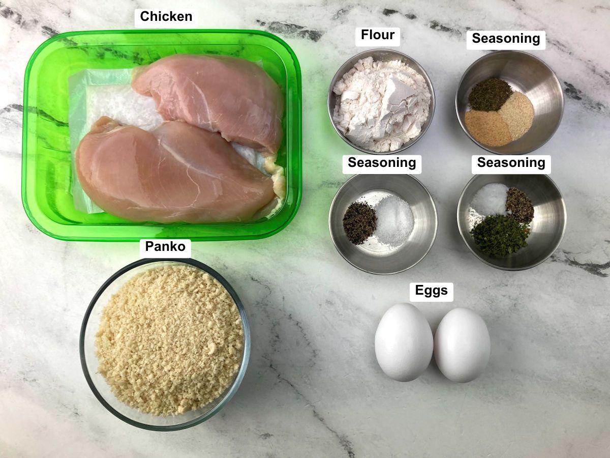 Ingredients on a counter top.