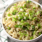 Sesame rice in a bowl.