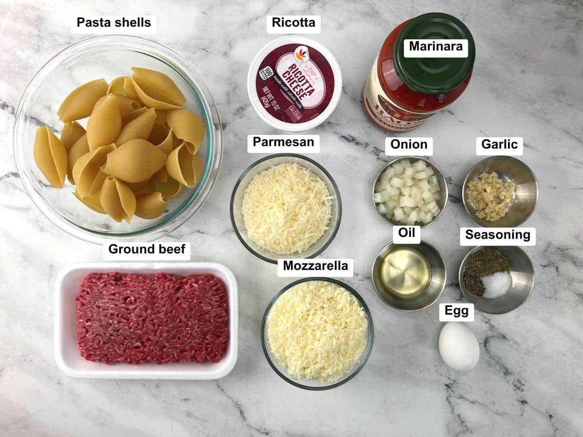 Ingredients on a counter top.