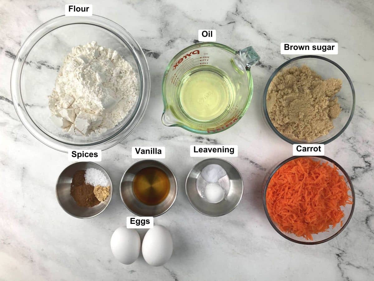 Ingredients on a counter top.
