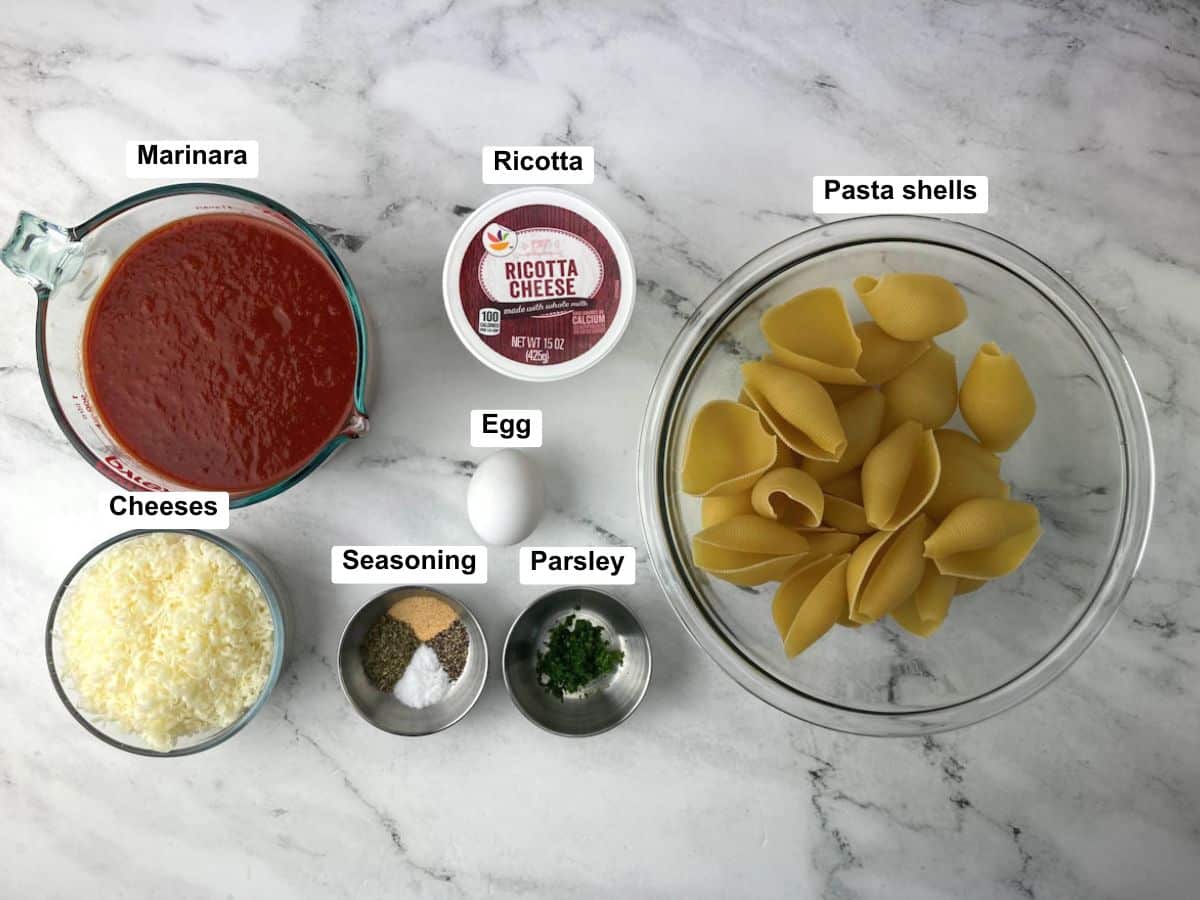 Ingredients on a counter top.