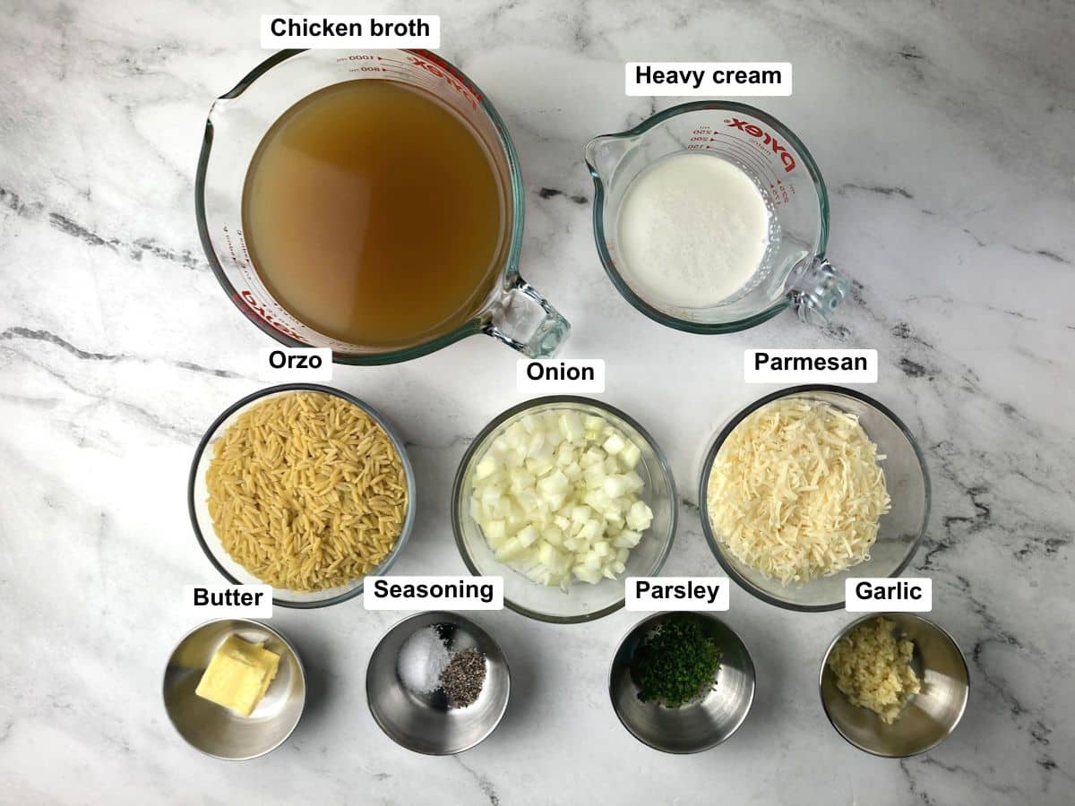 Ingredients on a counter top.