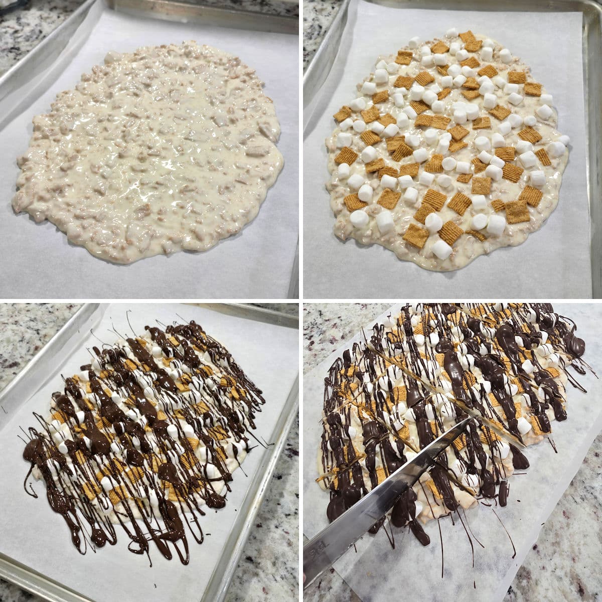 Making s'mores bark.