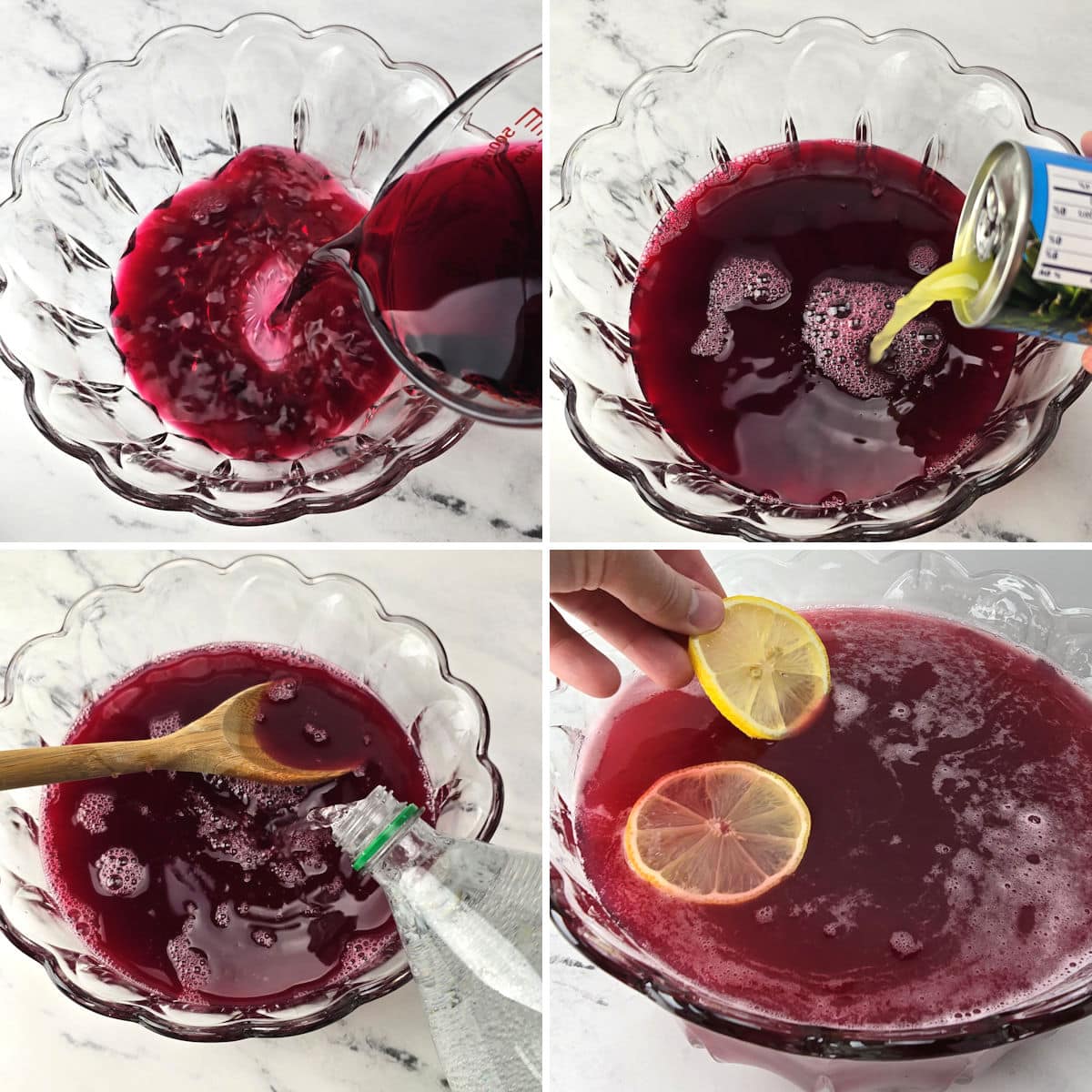 Making spring party punch.