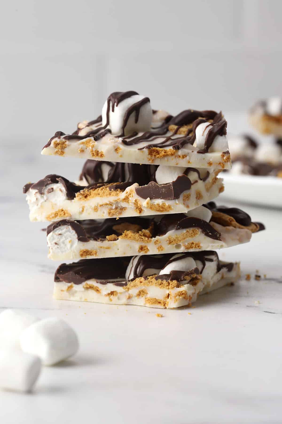 A stack of s'mores bark.