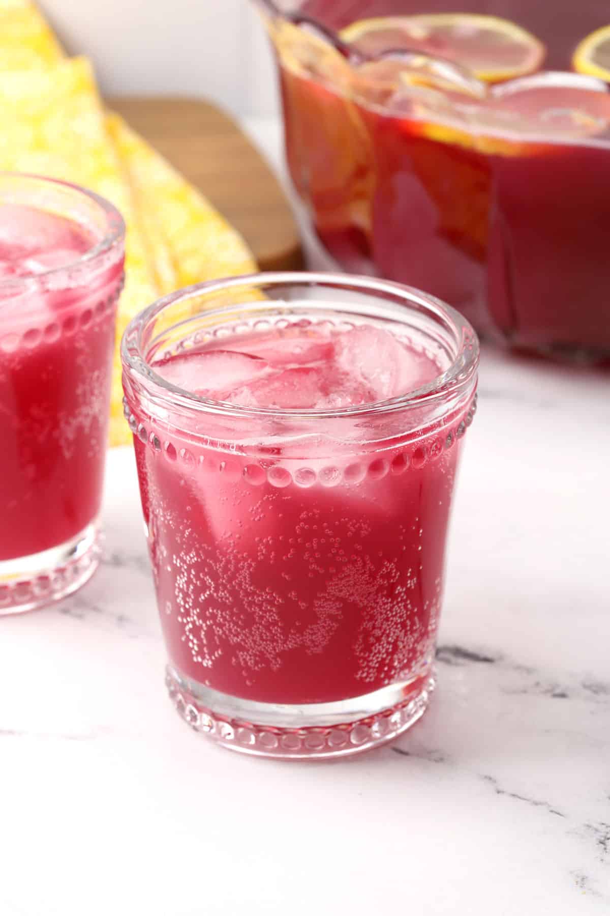 Two glasses of punch.