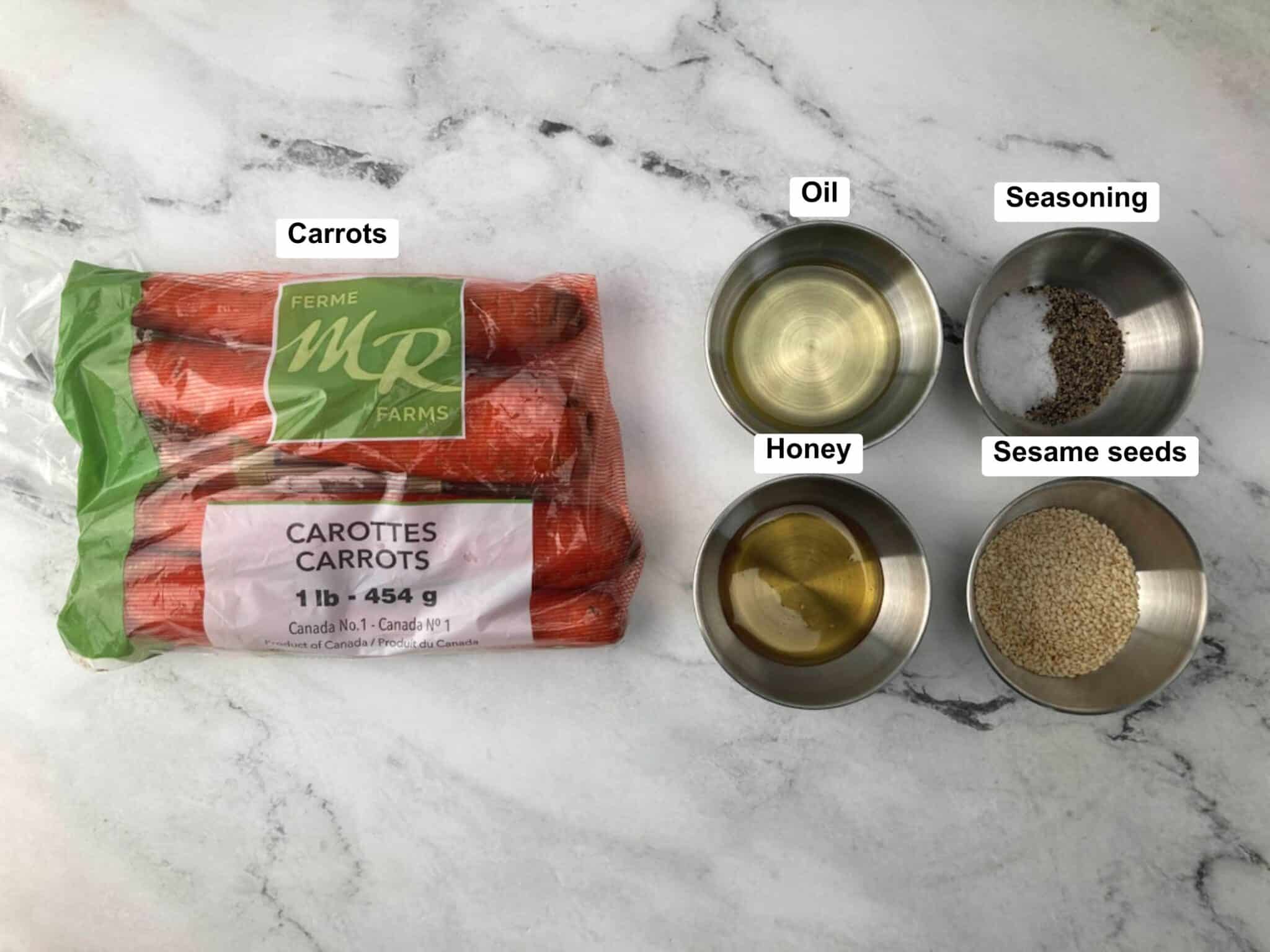 Ingredients on a counter top.