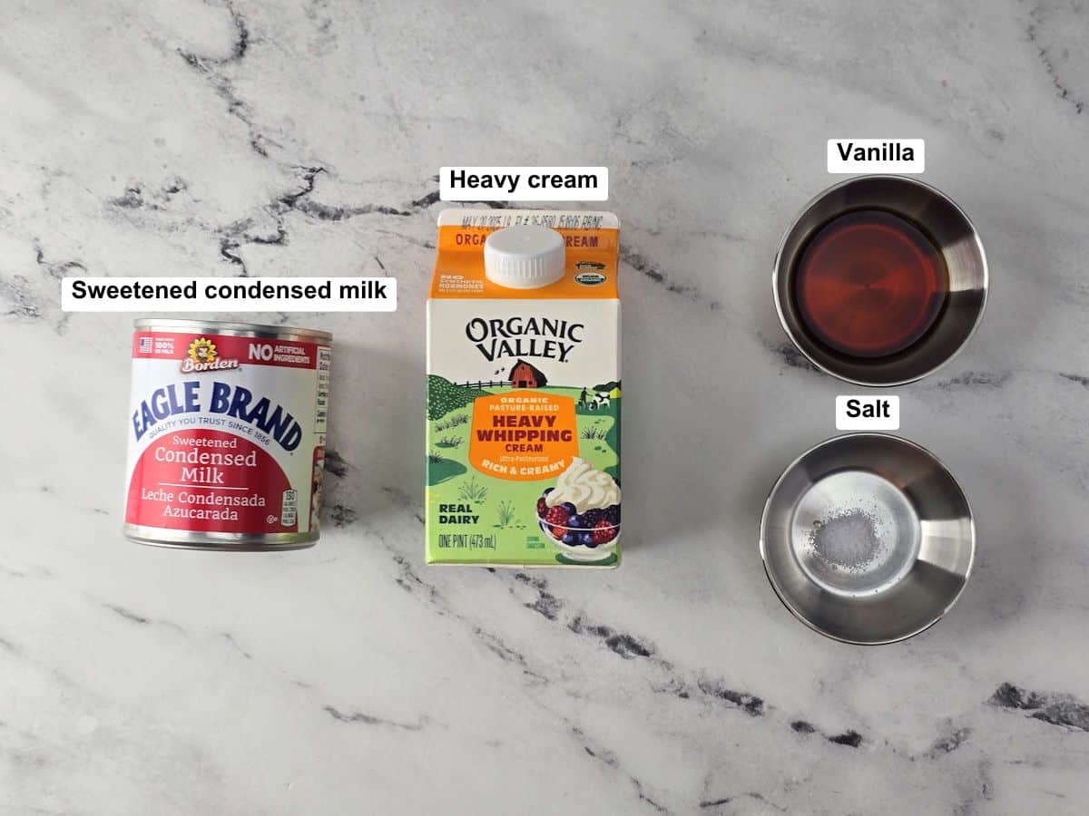 Ingredients on a countertop.