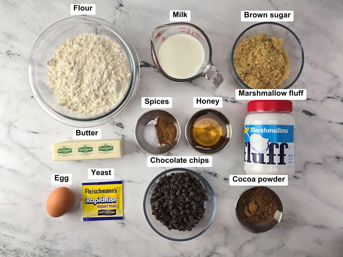 Ingredients on a counter top.