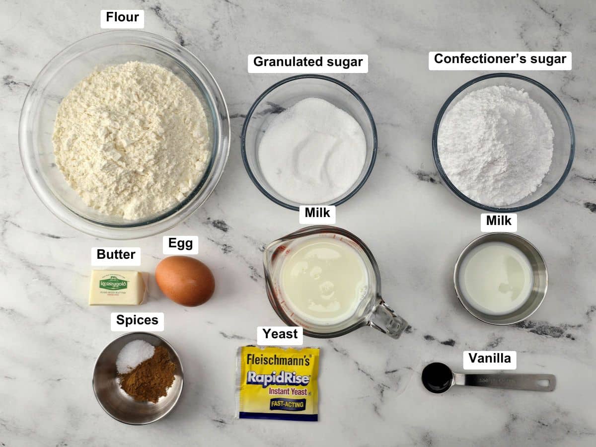 Ingredients on a counter top.