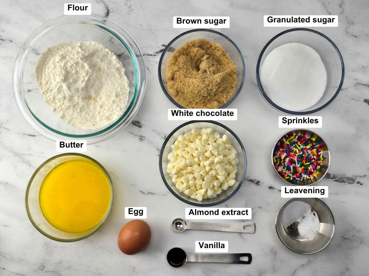 Ingredients on a counter top.