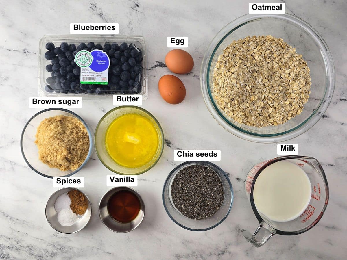Ingredients on a counter top.