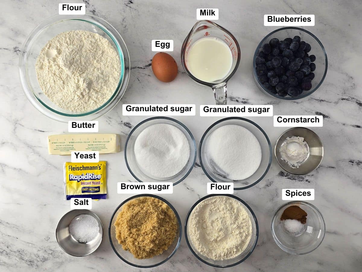 Ingredients on a counter top.