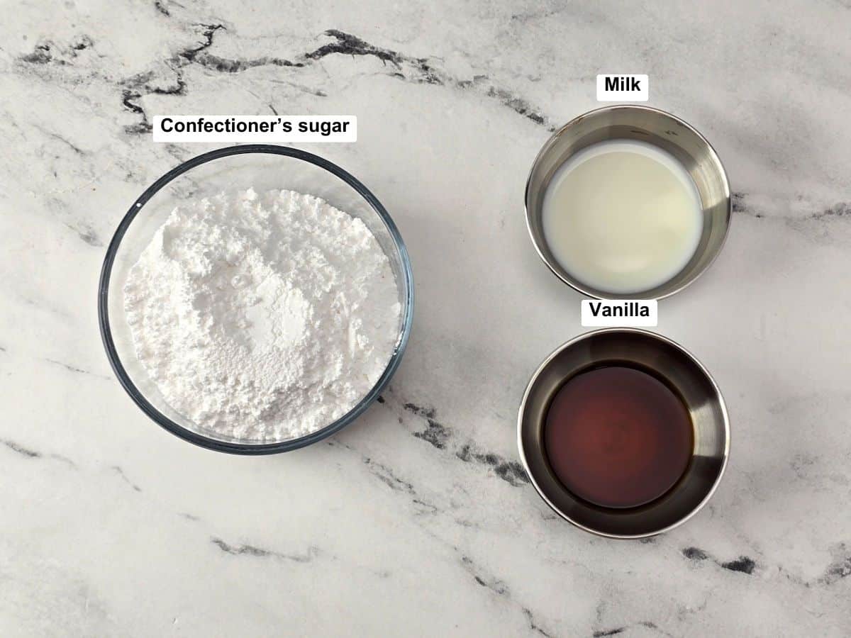Ingredients on a counter top.