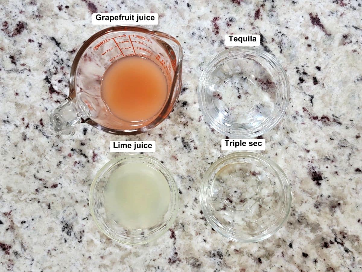 Ingredients on a counter top.