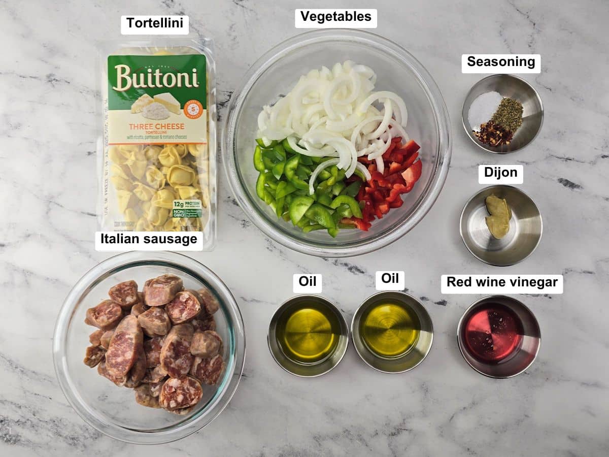 Ingredients on a counter top.