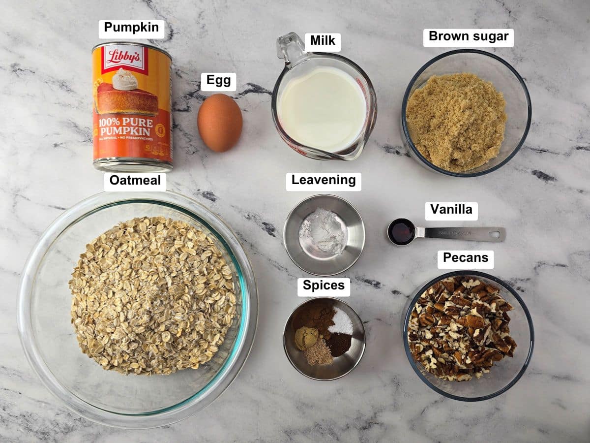 Ingredients on a counter top.