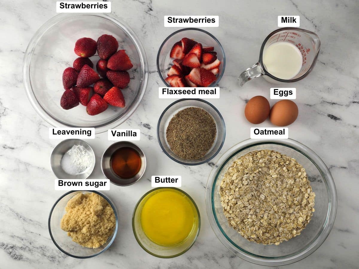 Ingredients on a counter top.