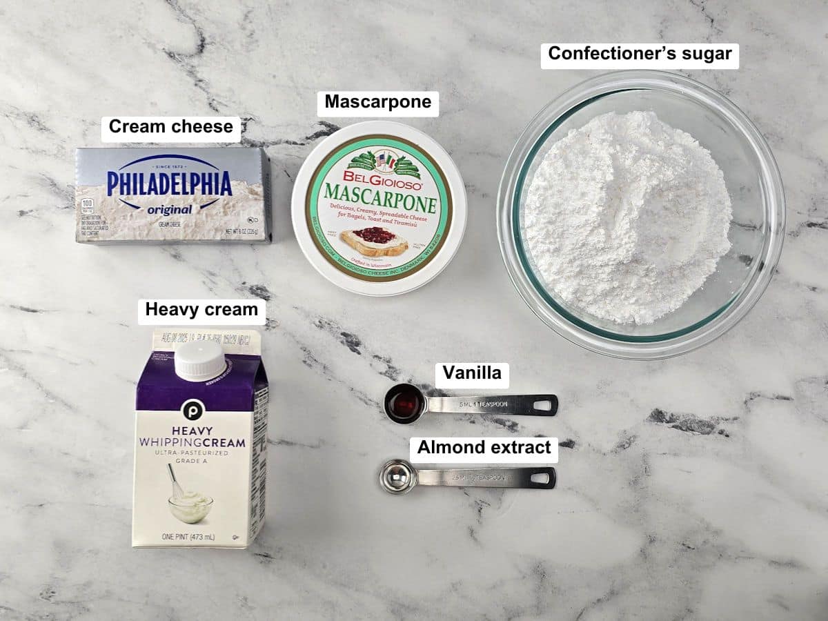 Ingredients on a counter top.