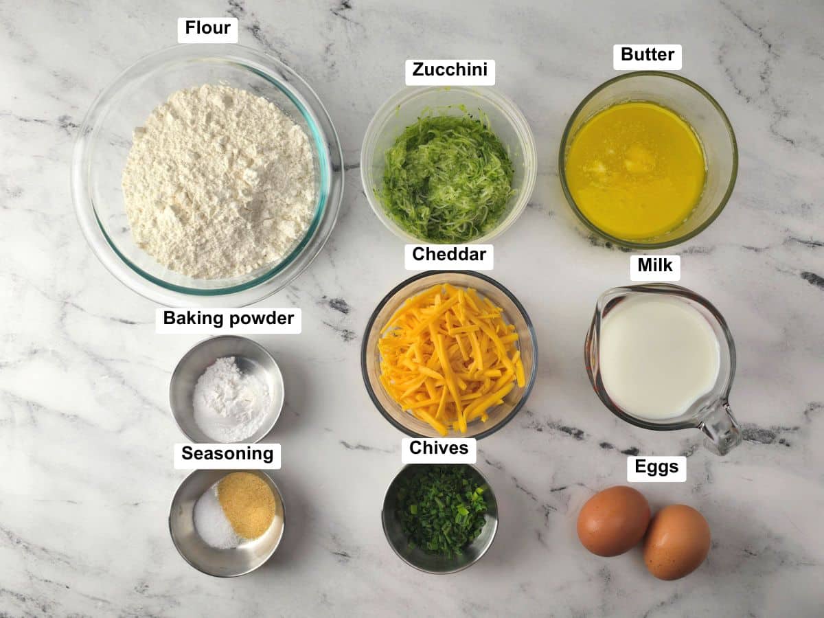 Ingredients on a counter top.