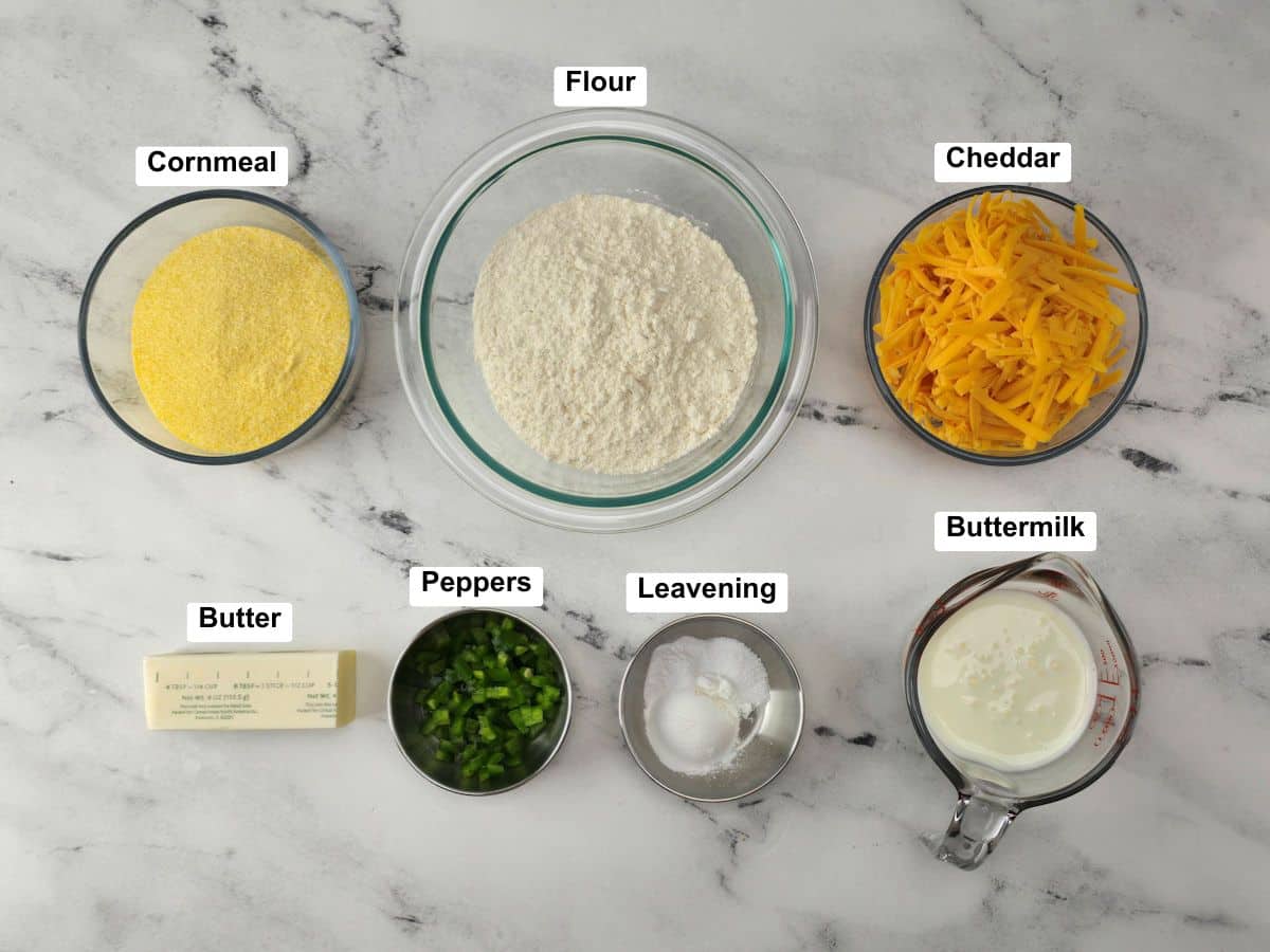 Ingredients on a counter top.