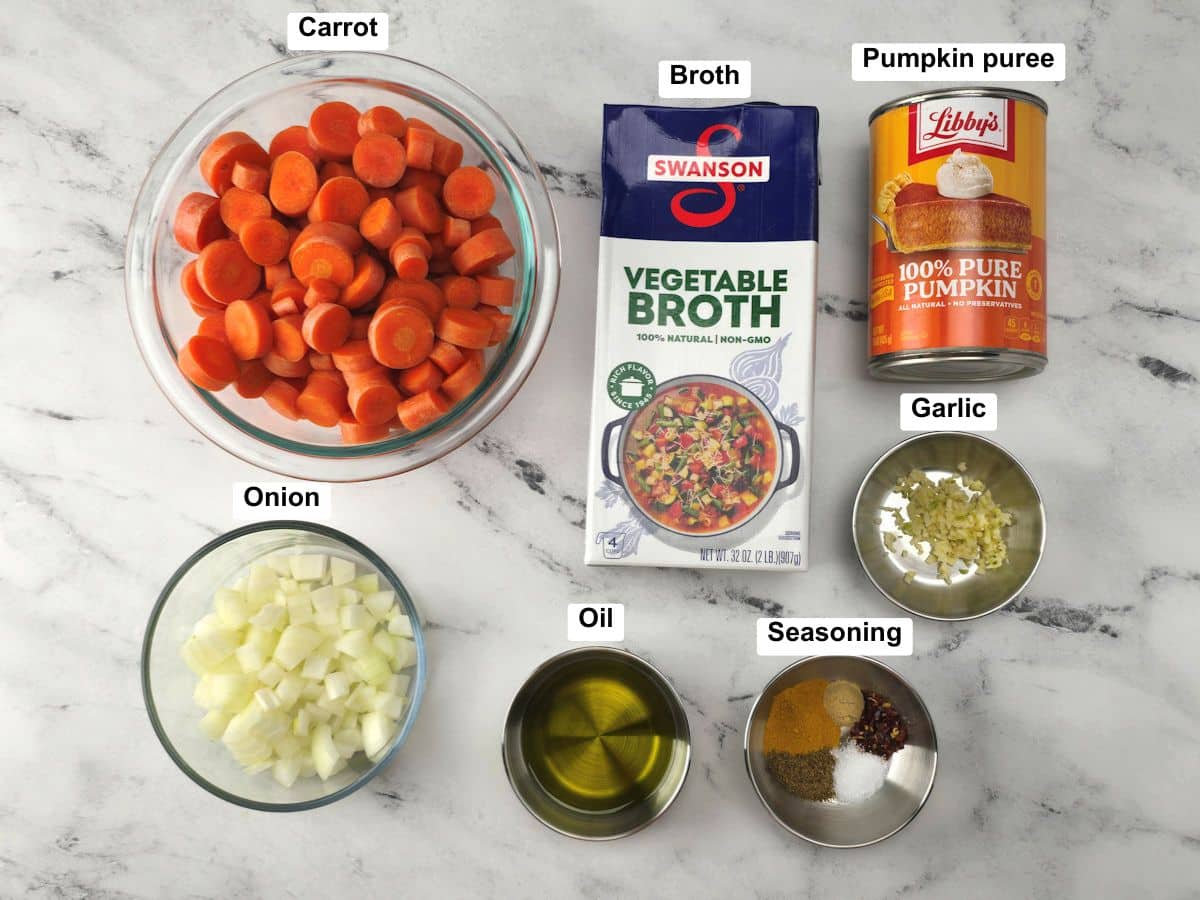 Ingredients on a counter top.